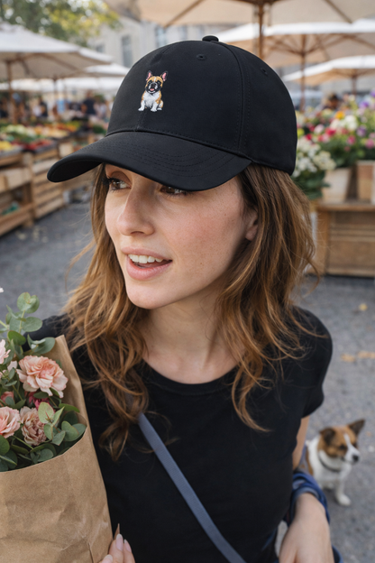 French Bulldog Embroidered Dad Cap – Stocky Energy