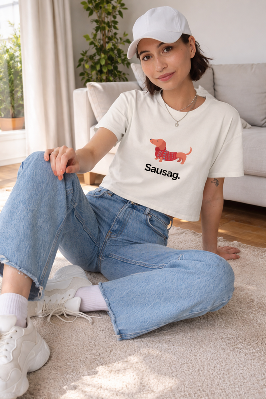 Sausag. – Dachshund Women’s Crop Top